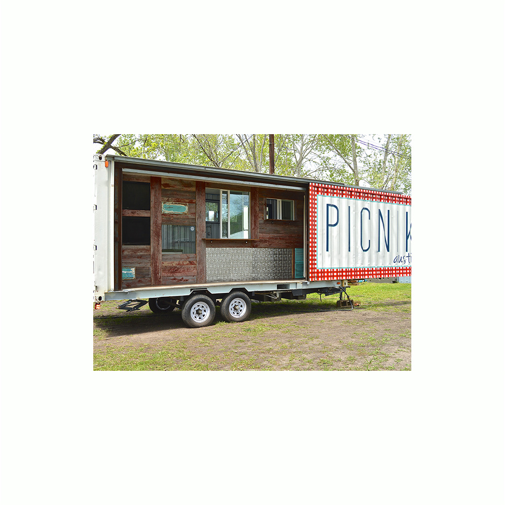 A trailer with the word pick on it